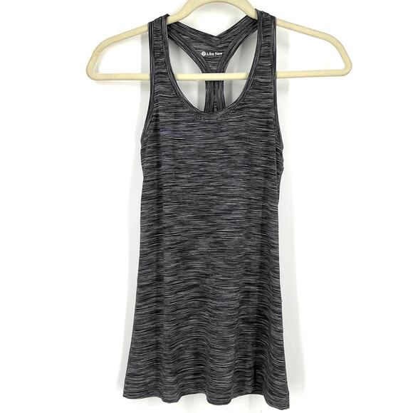 Lululemon Racerback Tank Top Black White Size 4 - Picture 5 of 5